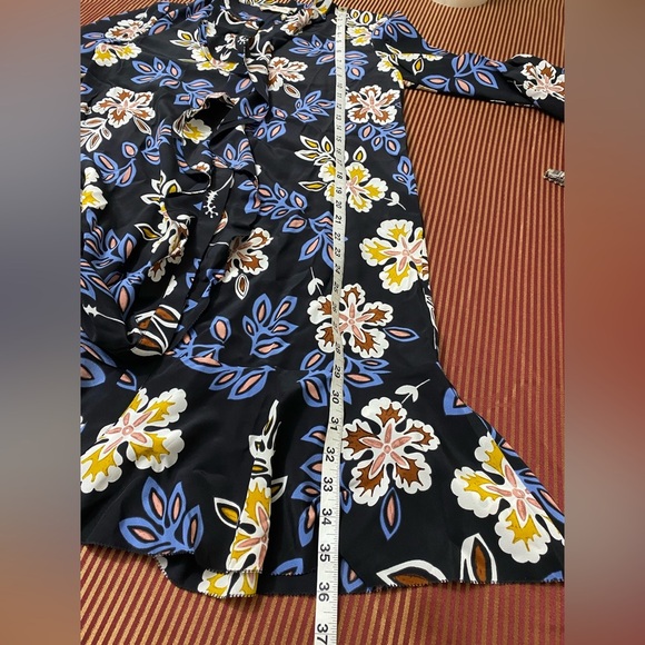 Tory Burch Jane ruffled floral black Dress size 4 - Picture 6 of 6